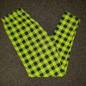 Green Plaid Leggings